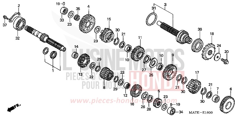 TRANSMISSION for Super Blackbird DARKNESS BLACK METALLIC (NH463) from 2005